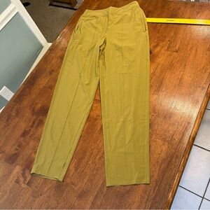 Athleta Women’s Vienna Slim Pant in Olive Mustard yellow green color size 4